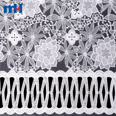 Organza White Embroidered Lace Fabric