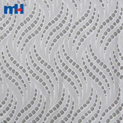 White Eyelet Cotton Embroidery Fabric