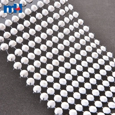 12 Rows Silver Rhinestone Mesh Wrap