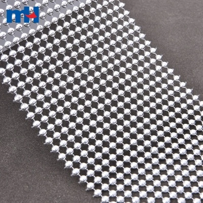 18 Rows Rhinestone Mesh Ribbon Wrap