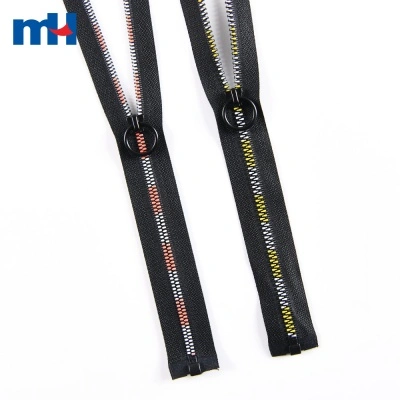 #5 Colorful Teeth Plastic Zipper